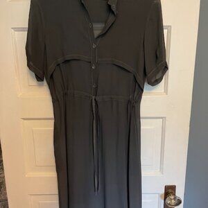 sheer green silk dress